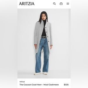 Funnel-neck mid-length Italian wool-cashmere coat